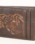 AMERICAN TANNER Genuine Leather Hand Burnished Bifold Wallet For Men Women H4 X W3.25 X D0.5