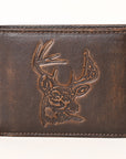 AMERICAN TANNER Genuine Leather Hand Burnished Bifold Wallet For Men Women H3.5 X W4.75 X D0.5