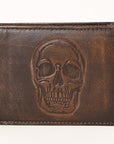 AMERICAN TANNER Genuine Leather Hand Burnished Bifold Wallet For Men Women H3.5 X W4.75 X D0.5