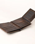 AMERICAN TANNER Genuine Leather Hand Burnished Bifold Wallet For Men Women H3.5 X W4.75 X D0.5