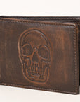 AMERICAN TANNER Genuine Leather Hand Burnished Bifold Wallet For Men Women H3.5 X W4.75 X D0.5