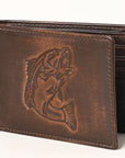AMERICAN TANNER Genuine Leather Hand Burnished Bifold Wallet For Men Women H3.5 X W4.75 X D0.5