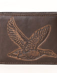 AMERICAN TANNER Genuine Leather Hand Burnished Bifold Wallet For Men Women H3.5 X W4.75 X D0.5