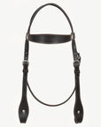 Hilason Western Horse Genuine Leather Headstall Bridle Engraved GS Concho Brown