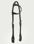 Hilason Horse Genuine Leather One Ear Headstall Bridle GS Concho Black