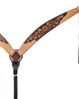 HILASON Western Leather Horse Headstall & Breast Collar Floral Carved Tan | Leather Headstall | Leather Breast Collar