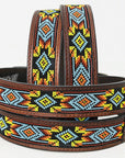 HILASON Western Genuine Leather Belt for Men Women Cowboy Cowgirl Handmade Unisex Full Grain Heavy Duty Tooled Beaded Belt
