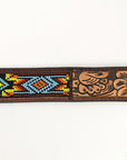 HILASON Western Genuine Leather Belt for Men Women Cowboy Cowgirl Handmade Unisex Full Grain Heavy Duty Tooled Beaded Belt