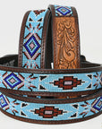 HILASON Western Genuine Leather Belt for Men Women Cowboy Cowgirl Handmade Unisex Full Grain Heavy Duty Tooled Beaded Belt