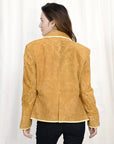 Genuine Vintage leather Women shirt Blazer jacket dress ladies girl