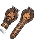 American Darling Floral Hand Tooled I watch Men Women Genuine Leather