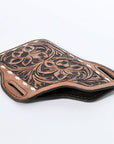 Hilason Western Stylish Floral Hand Tooled Genuine Leather Smartphone Cell Phone Holder