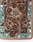 Hilason Western Stylish Floral Hand Tooled Genuine Leather Smartphone Cell Phone Holder