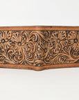 Hilason Western Floral Rodeo Bifold Men Women Genuine American Leather Wallet