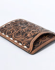 Hilason Western Stylish Floral Hand Tooled Genuine Leather Smartphone Cell Phone Holder