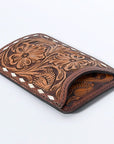 Hilason Western Stylish Floral Hand Tooled Genuine Leather Smartphone Cell Phone Holder
