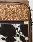 American Darling Travel Case Beautifully Hand Tooled Hair-On Genuine Leather women bag western handbag purse