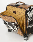 American Darling Travel Case Beautifully Hand Tooled Hair-On Genuine Leather women bag western handbag purse