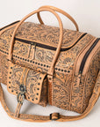 American Darling ADBG1305 Duffel Hand Tooled Genuine Leather Women Bag Western Handbag Purse