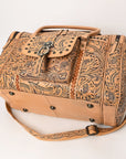 American Darling ADBG1305 Duffel Hand Tooled Genuine Leather Women Bag Western Handbag Purse