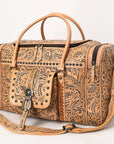 American Darling ADBG1305 Duffel Hand Tooled Genuine Leather Women Bag Western Handbag Purse