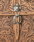 American Darling ADBG1308 Briefcase Hand Tooled Genuine Leather Women Bag Western Handbag Purse