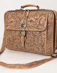 American Darling ADBG1308 Briefcase Hand Tooled Genuine Leather Women Bag Western Handbag Purse