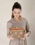 American Darling ADBG1312 Hand Tooled Genuine Leather Women Bag Western Handbag Purse