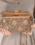 American Darling ADBG1312 Hand Tooled Genuine Leather Women Bag Western Handbag Purse