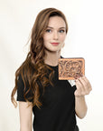 American Darling ADBG1313 Wallet Hand Tooled Genuine Leather women bag western handbag purse