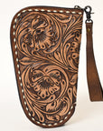 American Darling ADGC106 Floral Western Hand Tooled Genuine Leather Women & Man GUN CASE