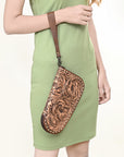 American Darling ADGC106 Floral Western Hand Tooled Genuine Leather Women & Man GUN CASE