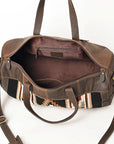OHLAY OHA101A DUFFEL Upcycled Wool Genuine Leather women bag western handbag purse