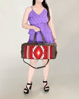 OHLAY OHA101B DUFFEL Upcycled Wool Genuine Leather women bag western handbag purse