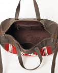 OHLAY OHA101B DUFFEL Upcycled Wool Genuine Leather women bag western handbag purse