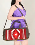 OHLAY OHA101B DUFFEL Upcycled Wool Genuine Leather women bag western handbag purse