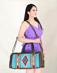 OHLAY OHA101C DUFFEL Upcycled Wool Genuine Leather women bag western handbag purse