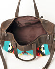 OHLAY OHA101D DUFFEL Upcycled Wool Genuine Leather women bag western handbag purse