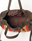 OHLAY OHA101E DUFFEL Upcycled Wool Genuine Leather women bag western handbag purse