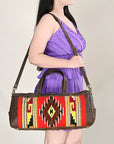 OHLAY OHA101E DUFFEL Upcycled Wool Genuine Leather women bag western handbag purse