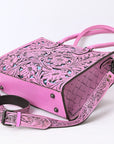 American Darling Adbg1314 Tote Hand Tooled Genuine Leather Women Bag Western Handbag Purse