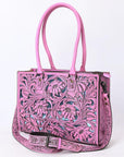 American Darling Adbg1314 Tote Hand Tooled Genuine Leather Women Bag Western Handbag Purse