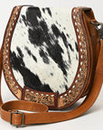 American Darling ADBG1315 Hand Tooled Hair-On Genuine Leather Women Bag Western Handbag Purse