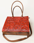 American Darling ADBG1317 Hand Tooled Genuine Leather Women Bag Western Handbag Purse
