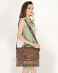 American Darling ADBG1318 Hand Tooled Genuine Leather Women Bag Western Handbag Purse