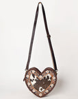 American Darling ADBGA476 Hand Tooled Hair-On Genuine Leather Women Bag Western Handbag Purse