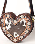 American Darling ADBGA476 Hand Tooled Hair-On Genuine Leather Women Bag Western Handbag Purse