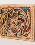 American Darling Wallet Hand Tooled Genuine Leather Women Bag Western Handbag Purse