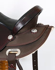 HILASON Western Child Horse Trail Show Saddle Synthetic Pleasure Riding Brown