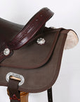 HILASON Western Child Horse Trail Show Saddle Synthetic Pleasure Riding Brown